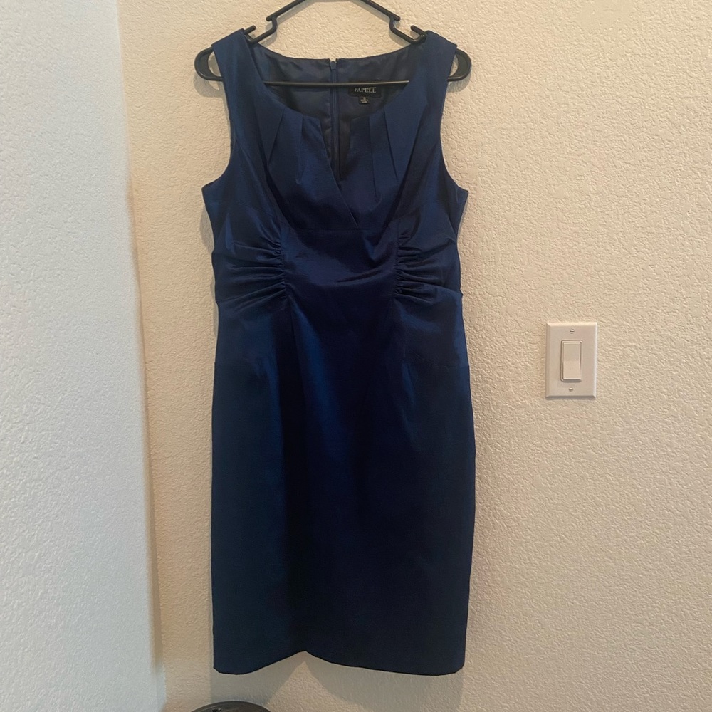 Adrianna Papell Dark blue sheath dress Size: 12
